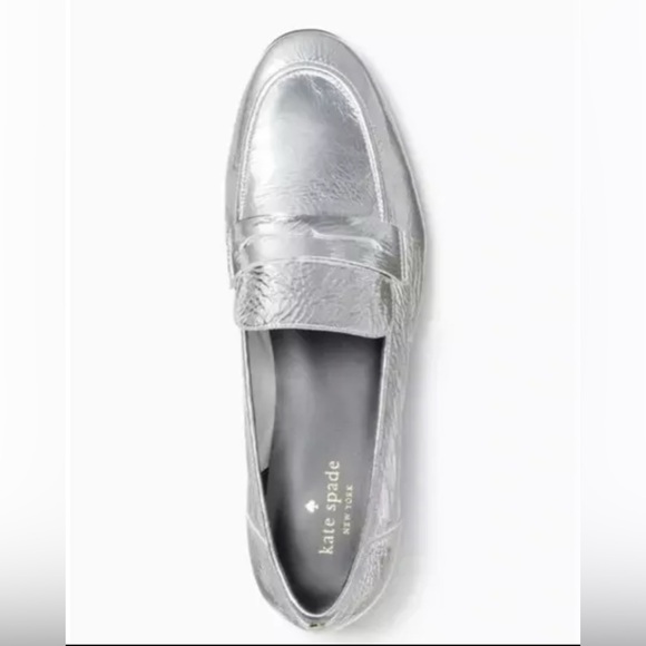 Kate Spade New York METALLIC SILVER Women's Genevieve Loafers, US 7.5 - Picture 14 of 14